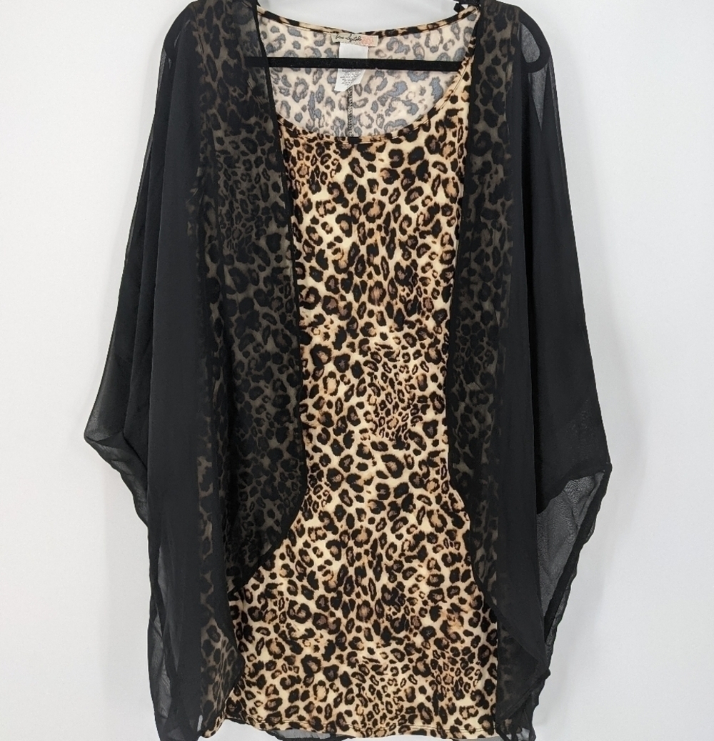 NWT LOVE SQUARED Body on Dress with Sheer …
